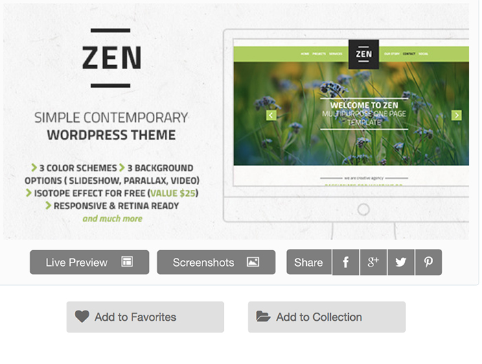 zen wordpress theme